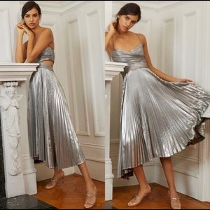 ALC silver pleated dress
